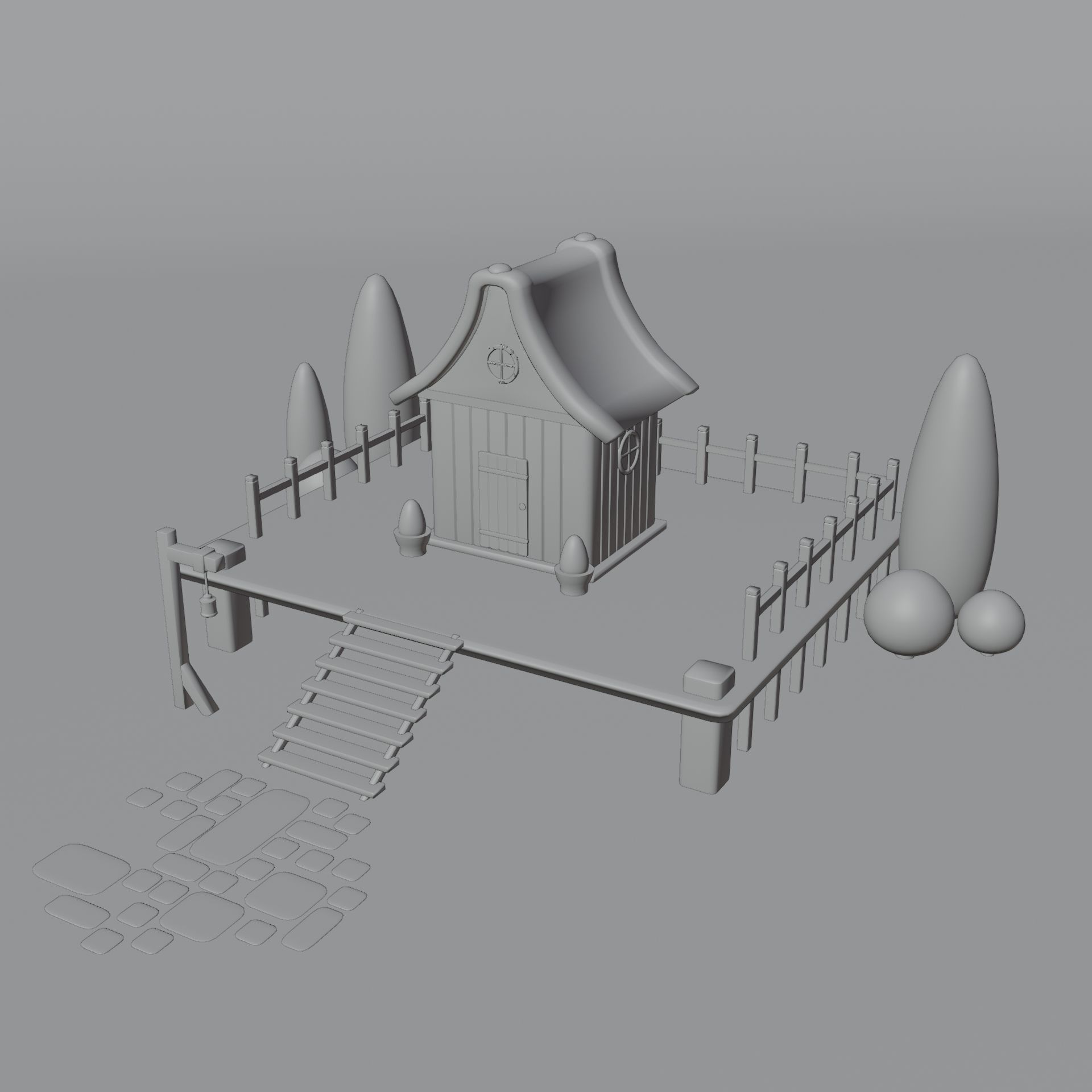 Stylize House 3D model_6