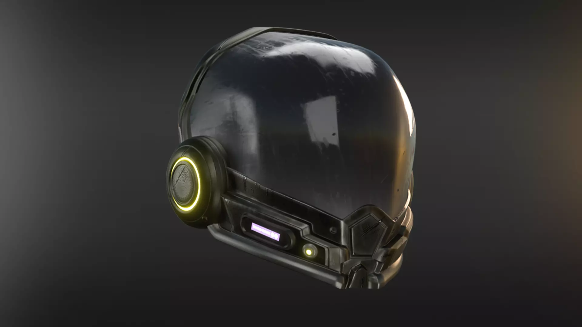 Sci-Fi Helmet Low-poly 3D model