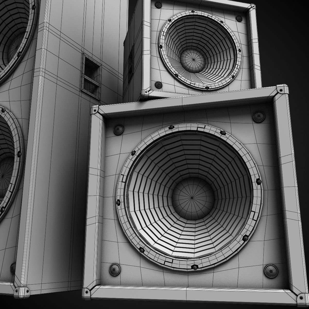 Speakers three - three 3D model_9