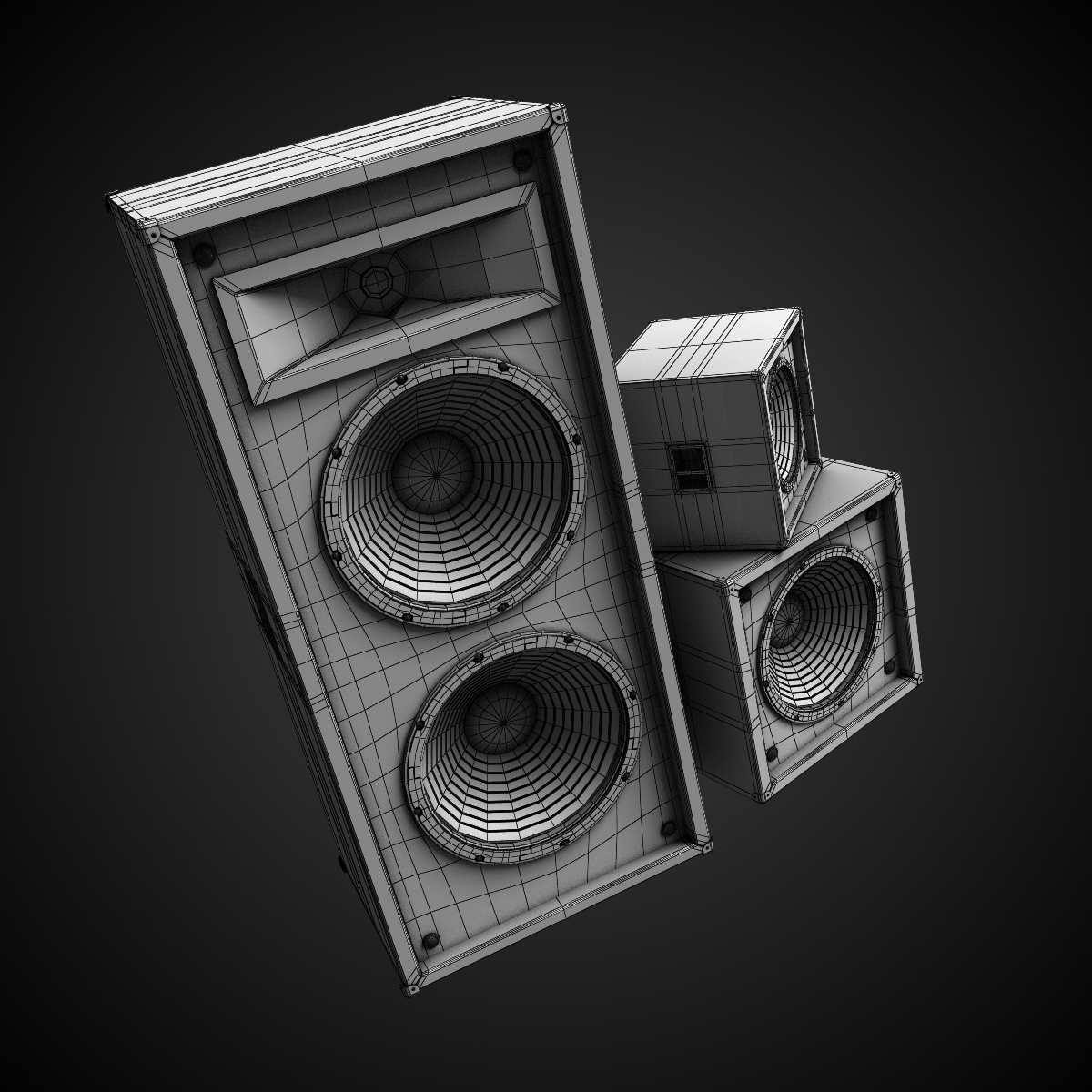 Speakers three - three 3D model_6