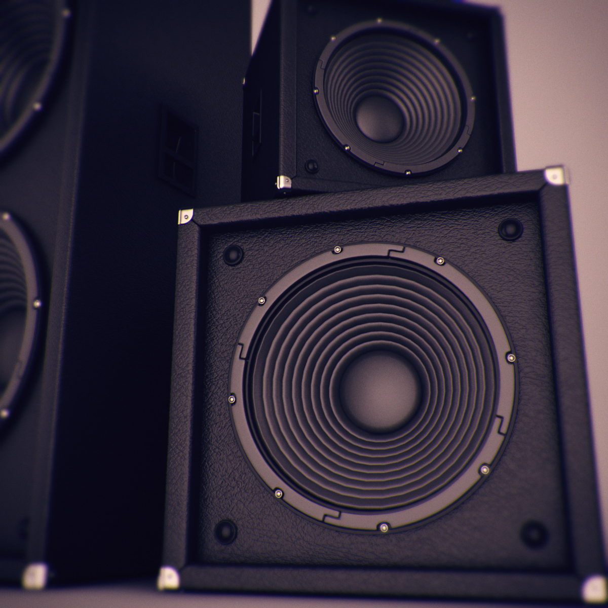 Speakers three - three 3D model_4