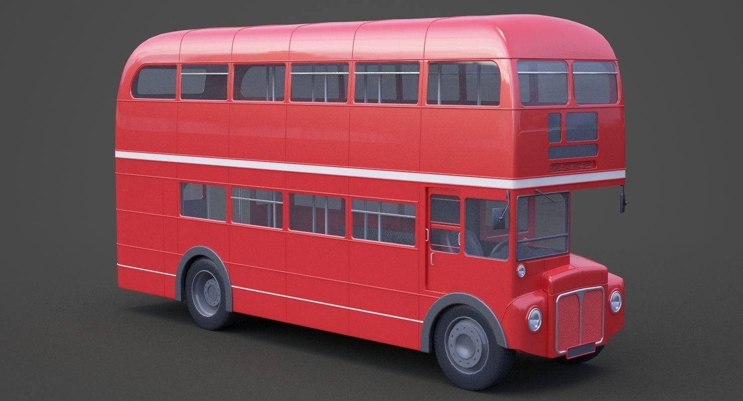 Double Decker Bus 3D model_2