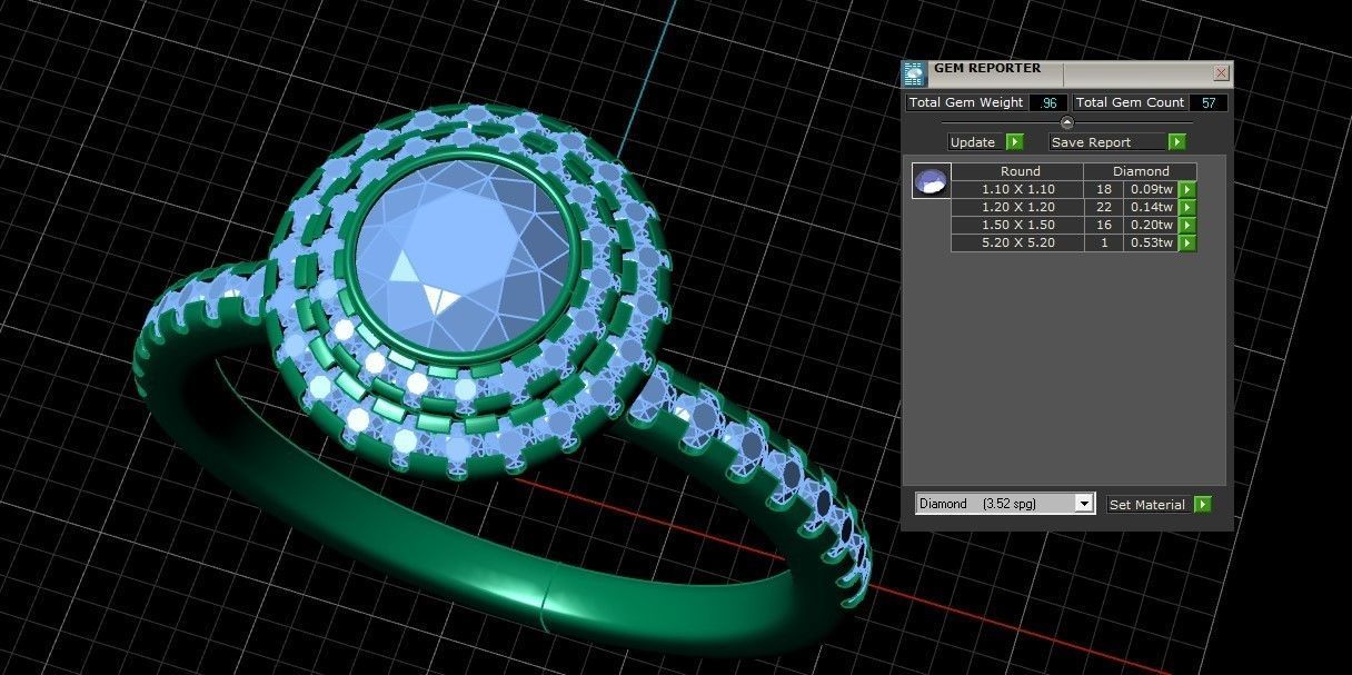 Solitaire engagement ring 3D print model_4