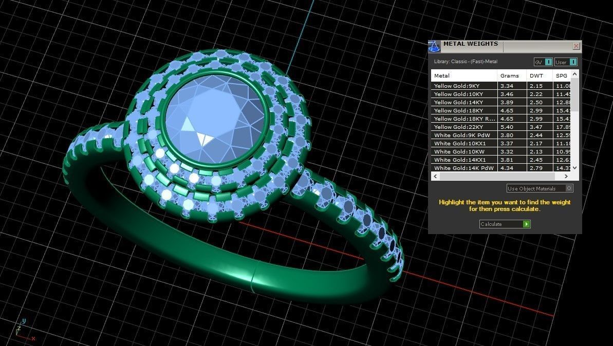 Solitaire engagement ring 3D print model_3