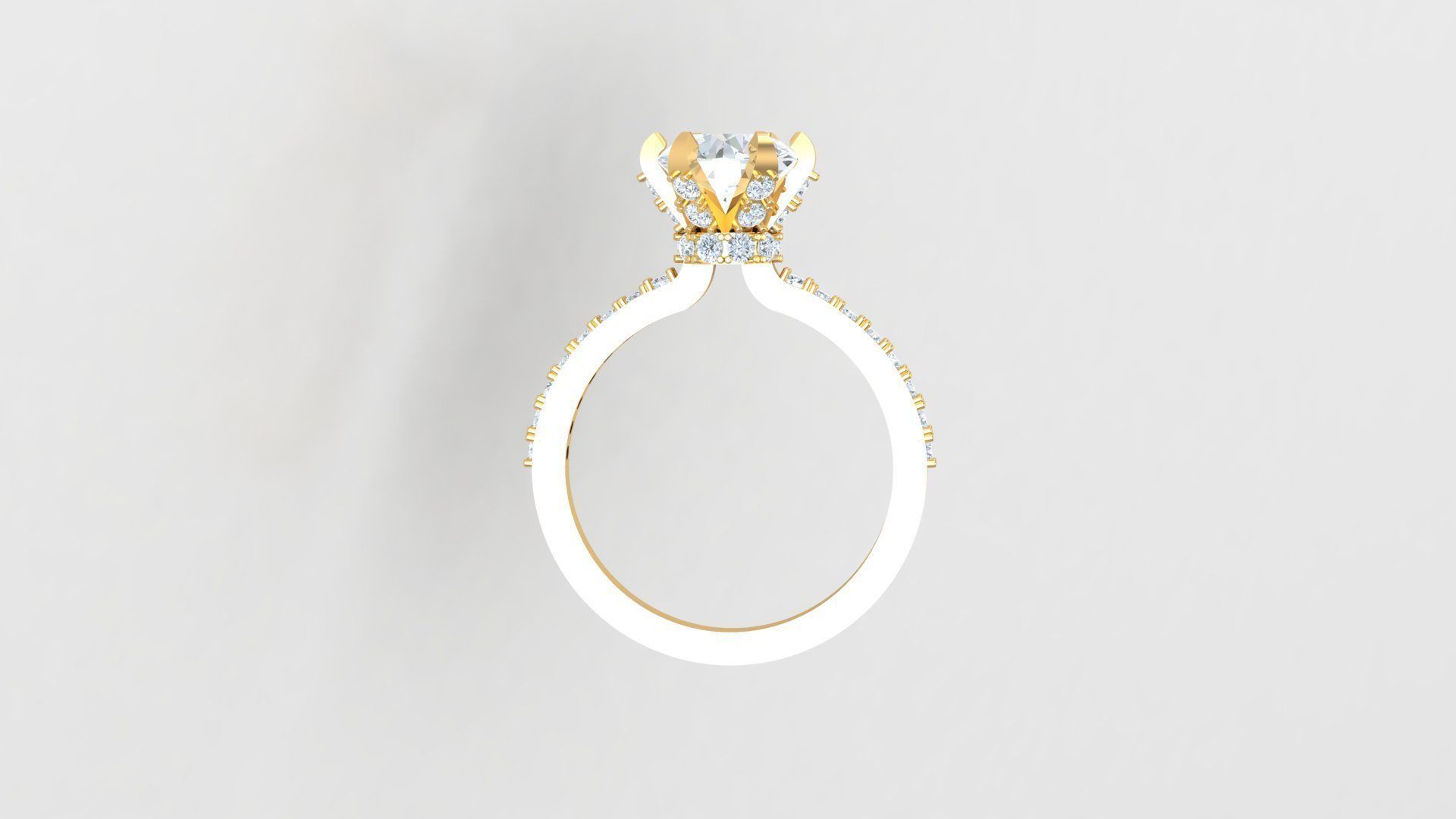  simple diamond ring for kute girls 3D print model 3D print model_3