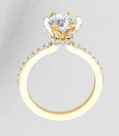  simple diamond ring for kute girls 3D print model 3D print model_4