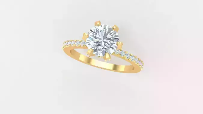  simple diamond ring for kute girls 3D print model 3D print model