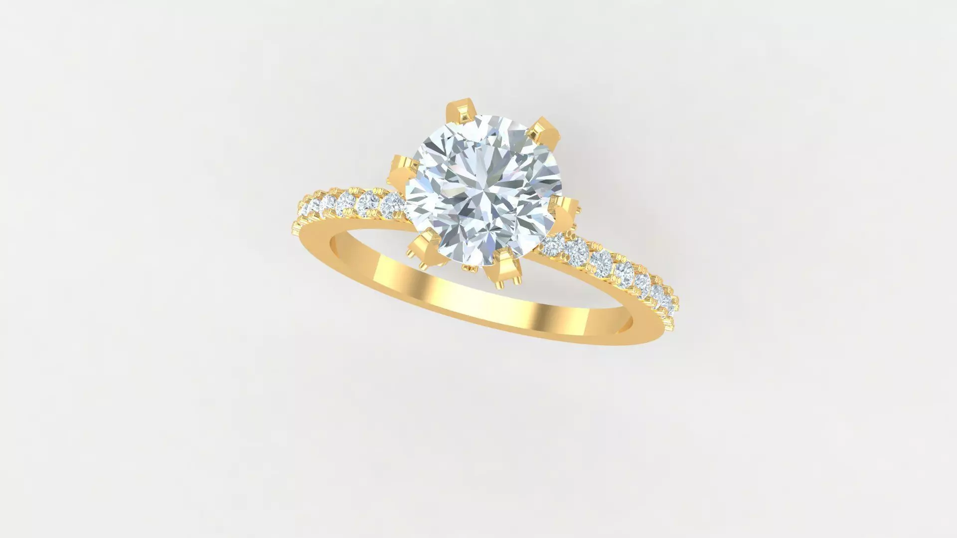  simple diamond ring for kute girls 3D print model 3D print model_0