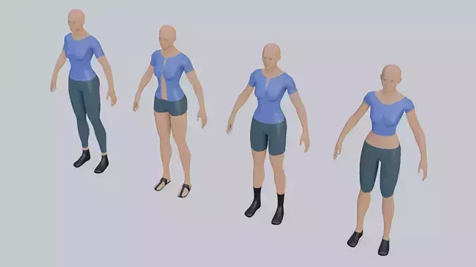 Female Mesh Rig and Clothes Pack