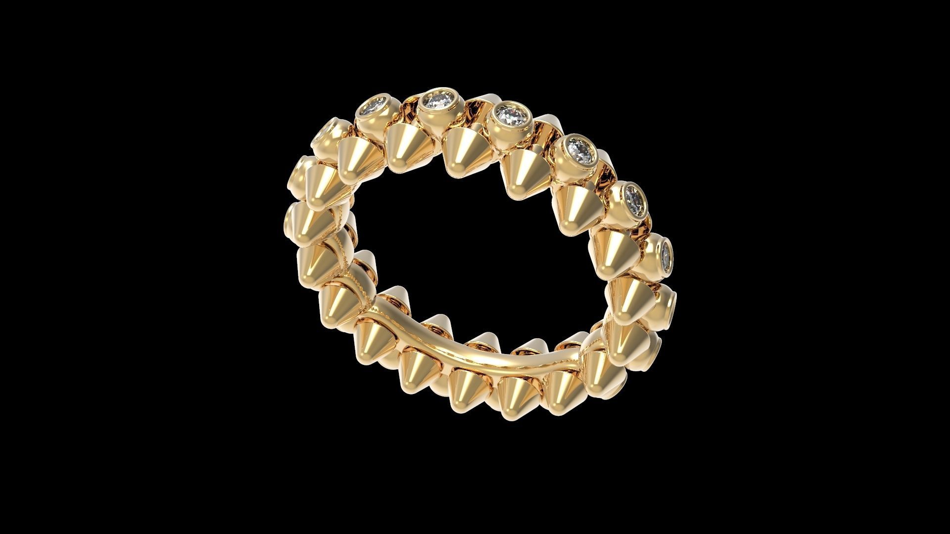 Clash Ring Diamonds 16 5mm  3D print model_2