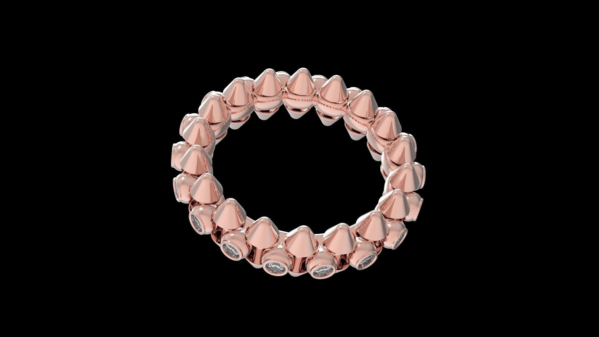 Clash Ring Diamonds 16 5mm  3D print model_3