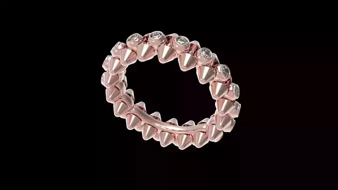 Clash Ring Diamonds 16 5mm  3D print model