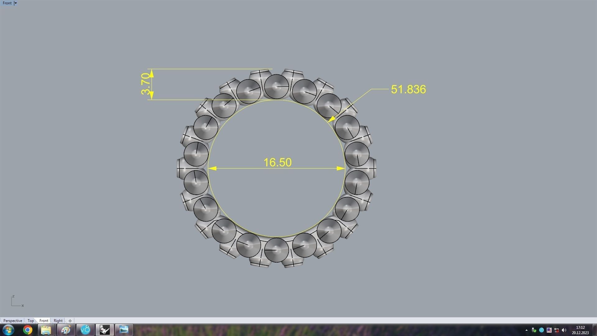 Clash Ring Diamonds 16 5mm  3D print model_9