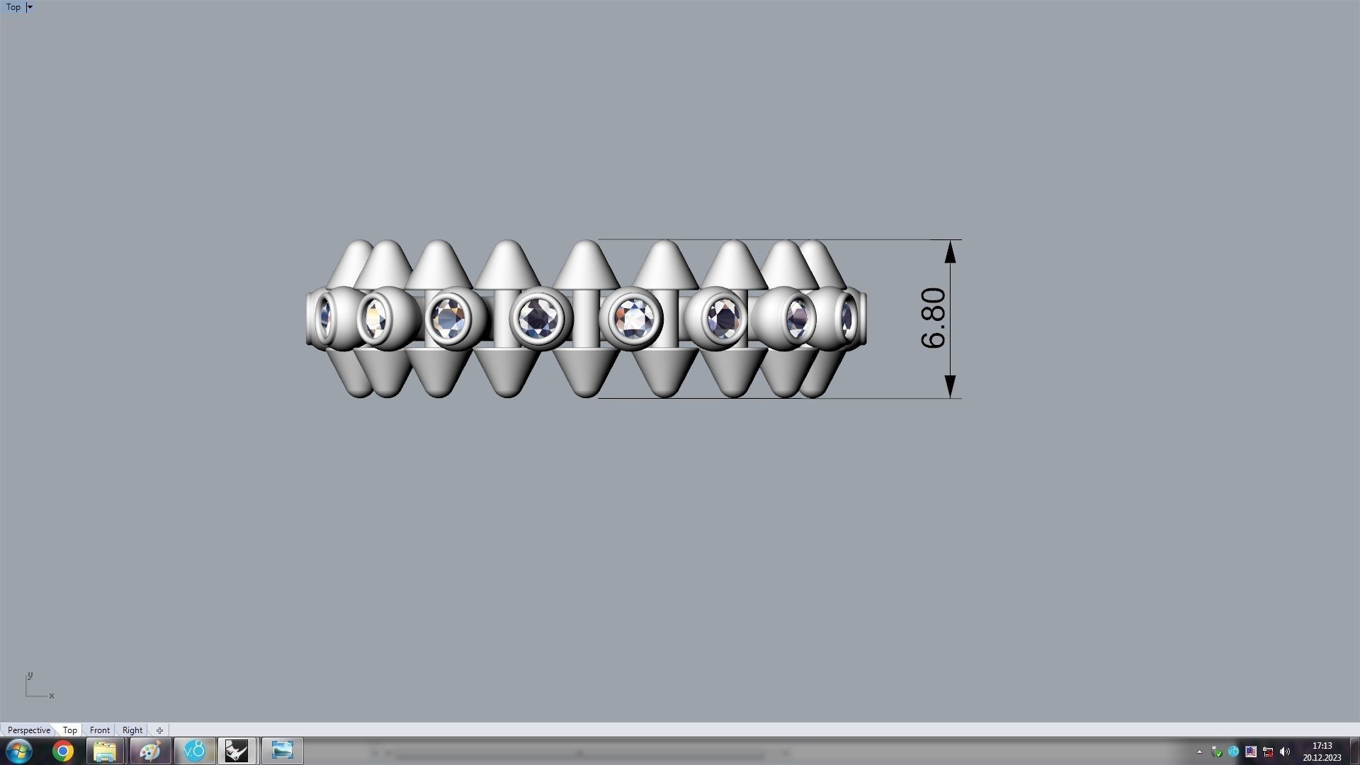 Clash Ring Diamonds 16 5mm  3D print model_10