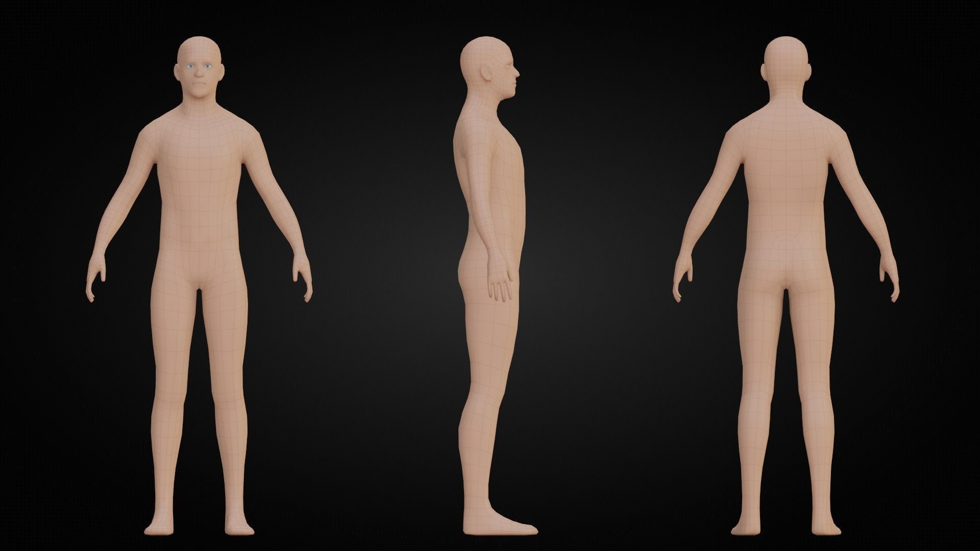 Male Mesh Rig and Clothes Pack Low-poly 3D model_2