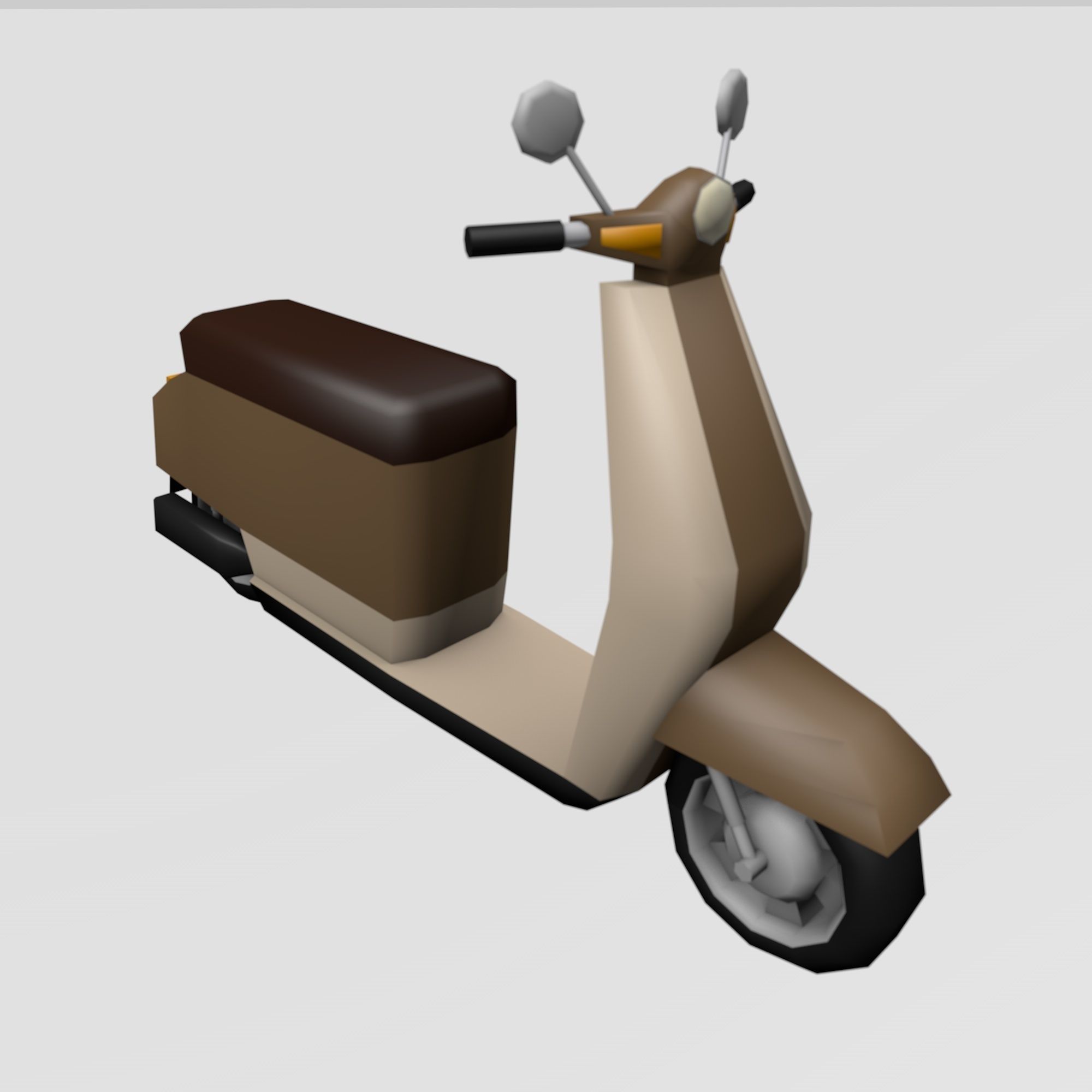 set of motorcycles and bicycles Low-poly 3D model_13