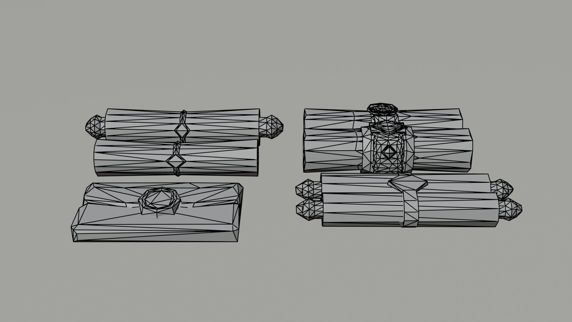 Cartoon fantasy magic clerk asset Polygonal Style Low-poly 3D model_9