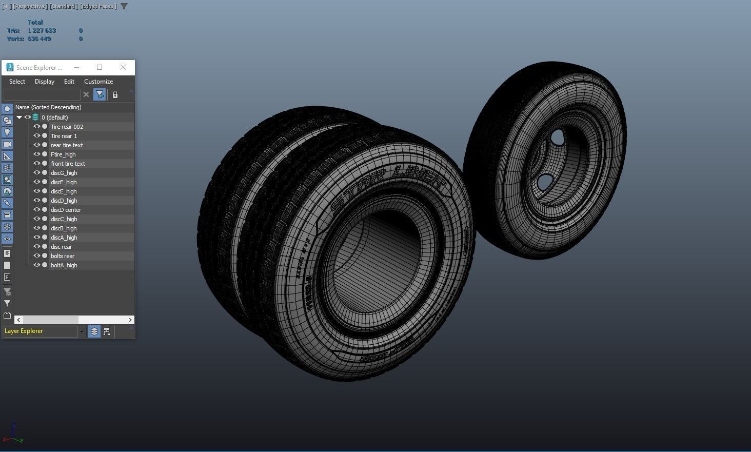 Old bus steel wheel 3D model_6