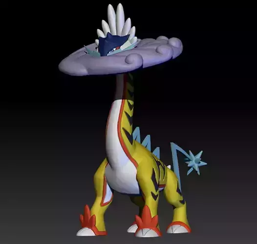Pokemon Paradox Ancient Raikou Raging Bolt 3D print model