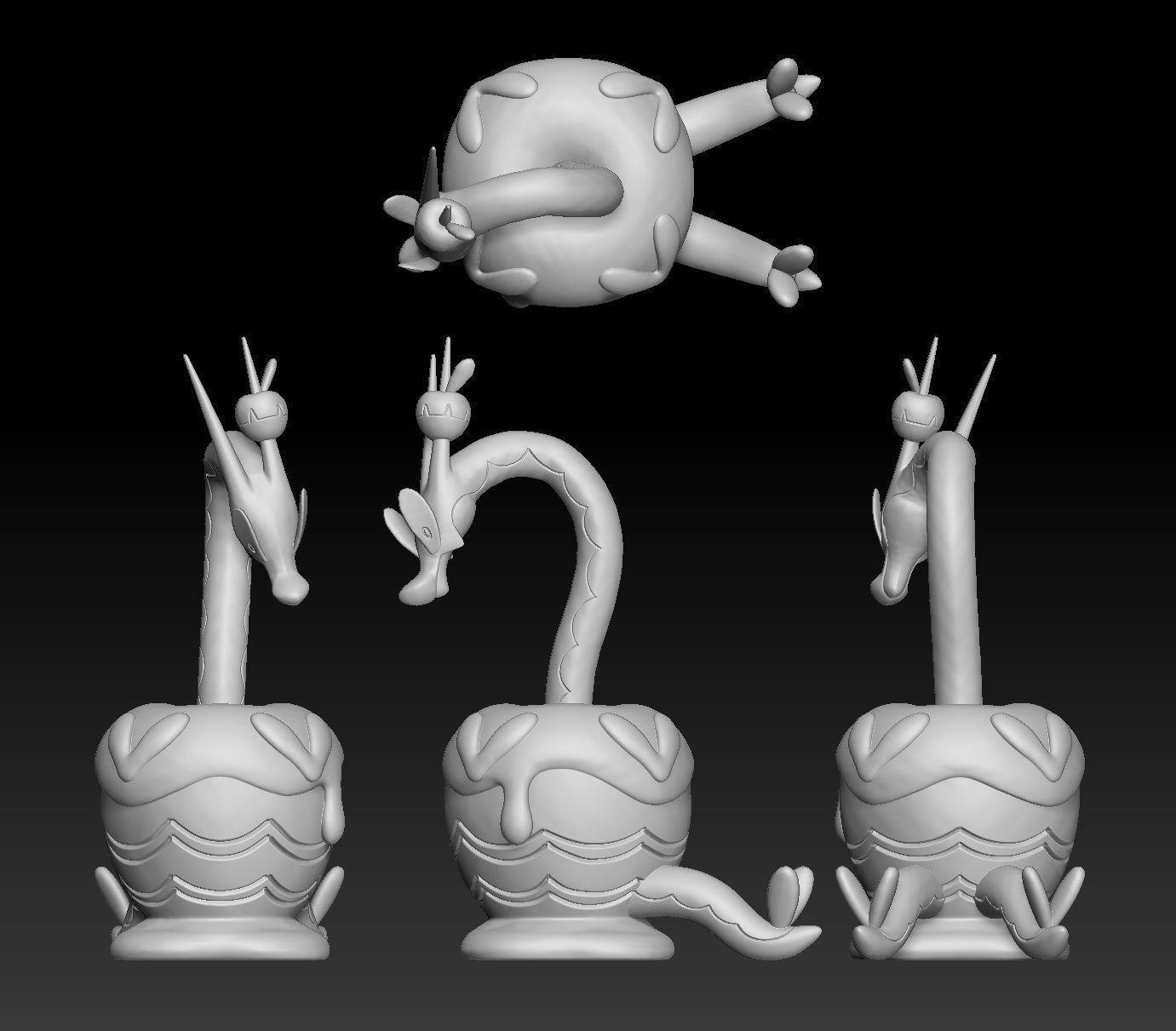 Pokemon Hydrapple 3D print model_1