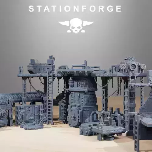 Scavenger Factory Terrain 3D print model