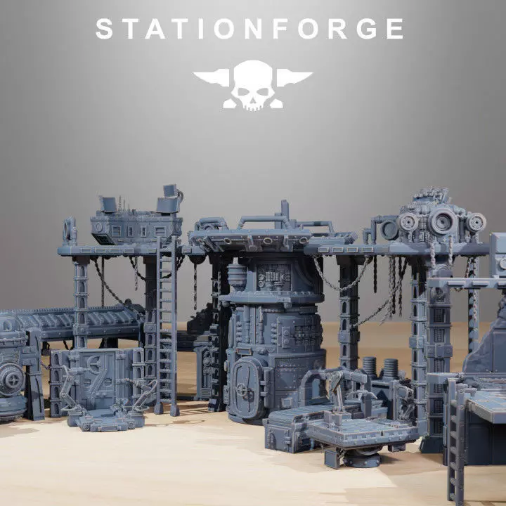 Scavenger Factory Terrain 3D print model_0