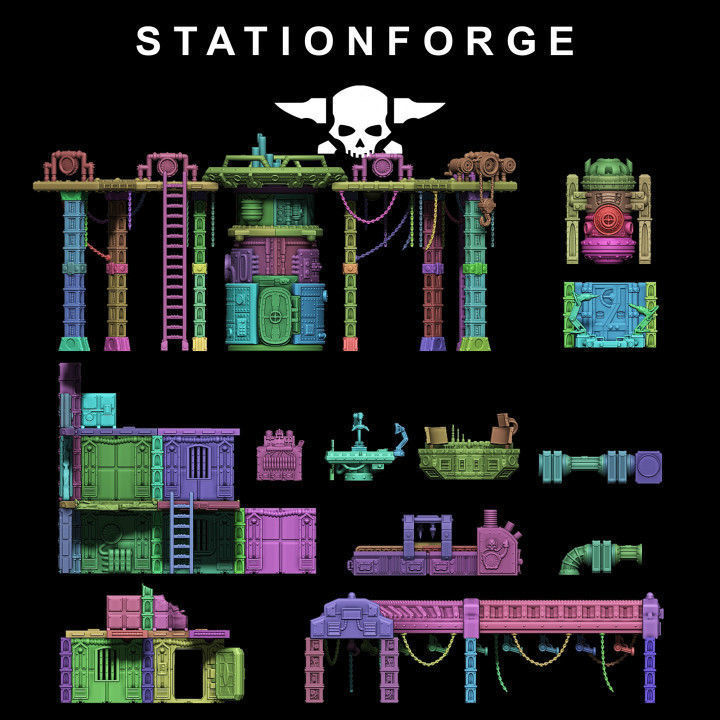 Scavenger Factory Terrain 3D print model_9