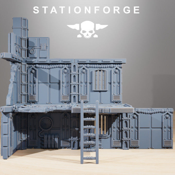 Scavenger Factory Terrain 3D print model_3