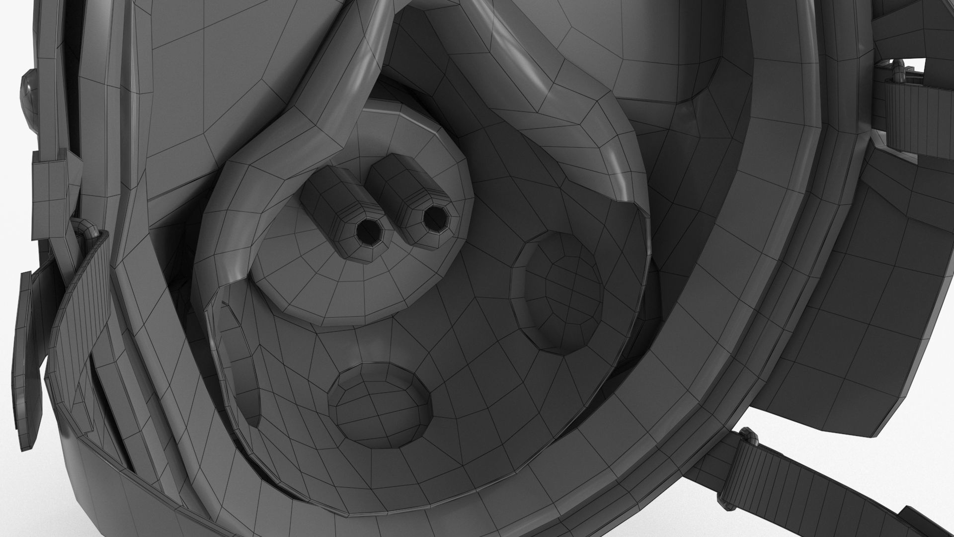 Scuba Diving Mask Low-poly 3D model_18