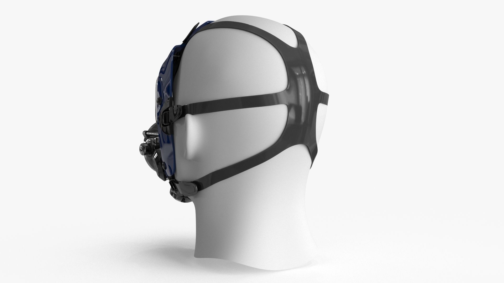 Scuba Diving Mask Low-poly 3D model_3