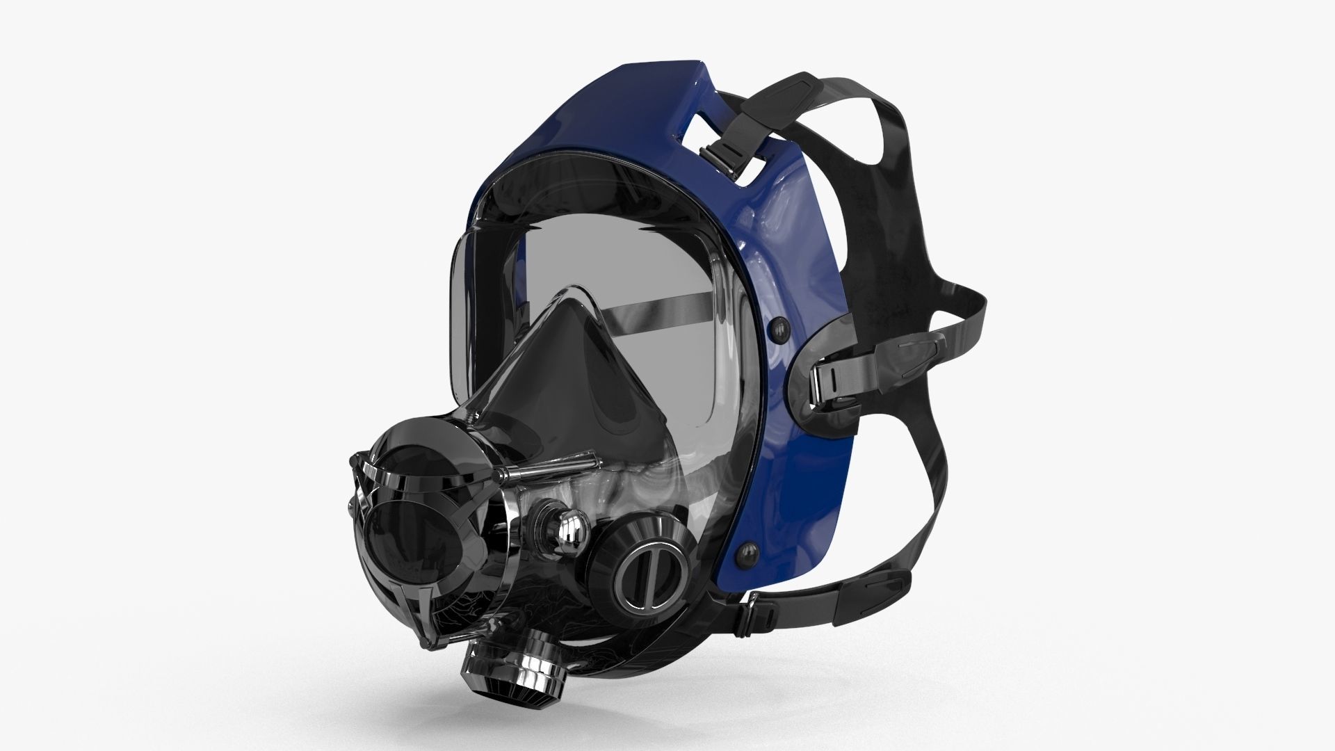 Scuba Diving Mask Low-poly 3D model_6