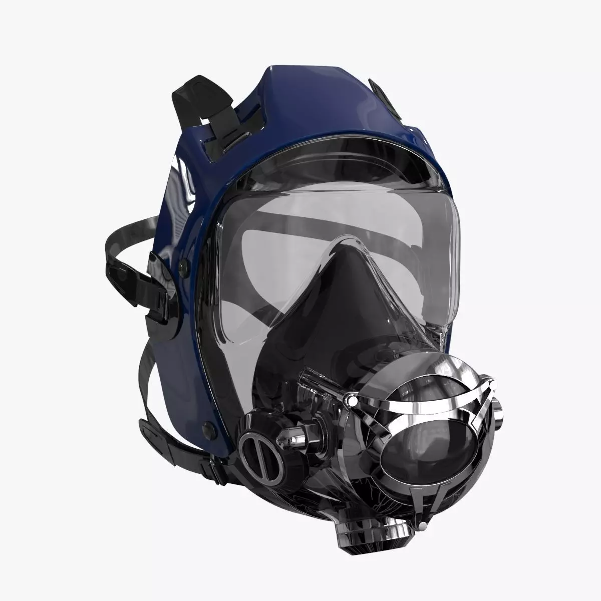 Scuba Diving Mask Low-poly 3D model_0