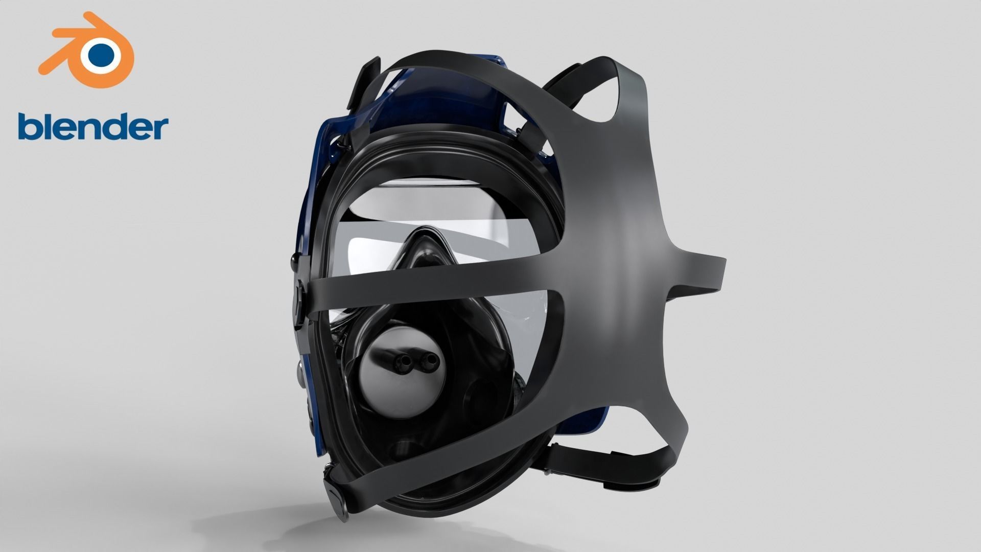 Scuba Diving Mask Low-poly 3D model_15