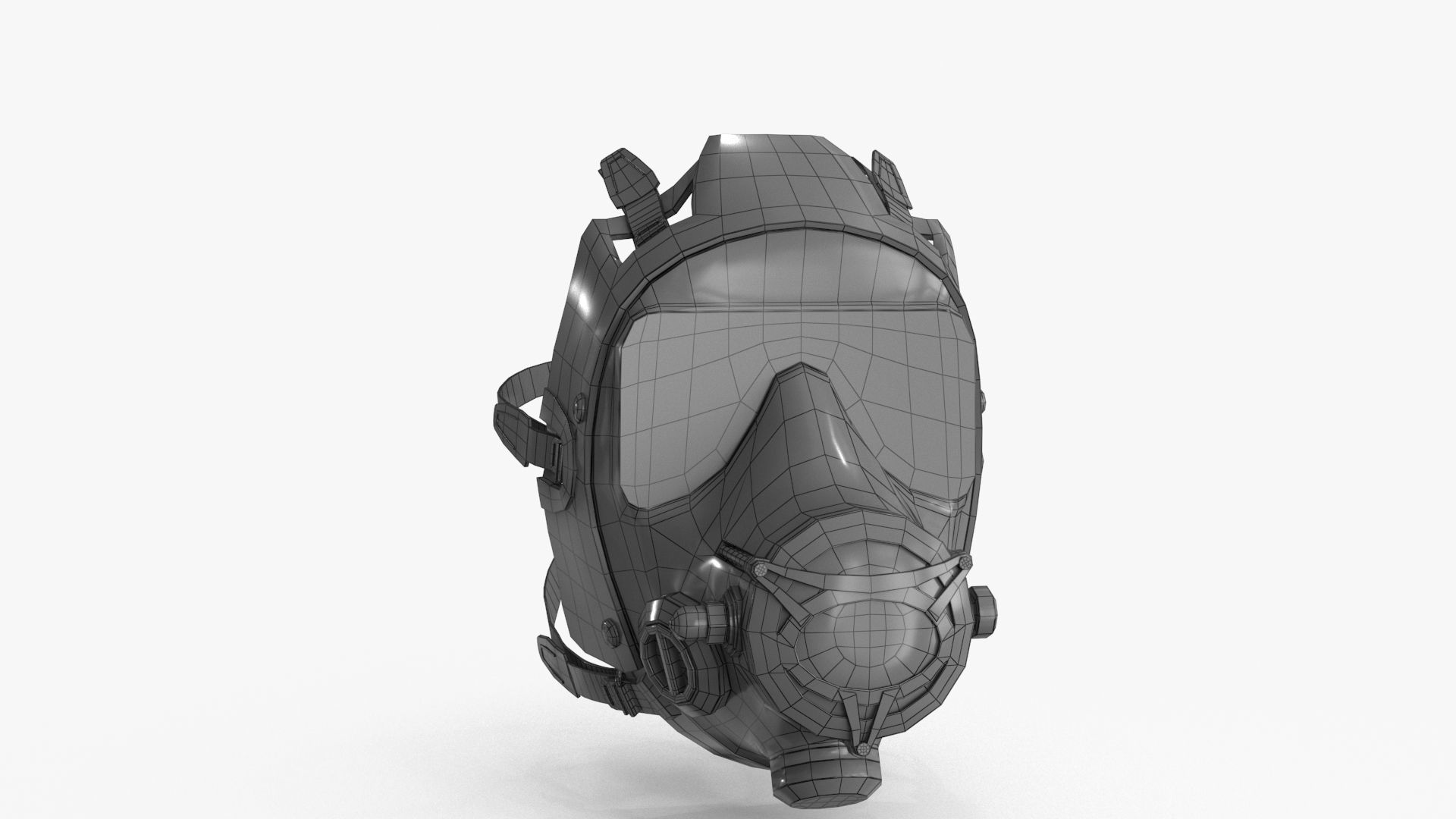 Scuba Diving Mask Low-poly 3D model_16