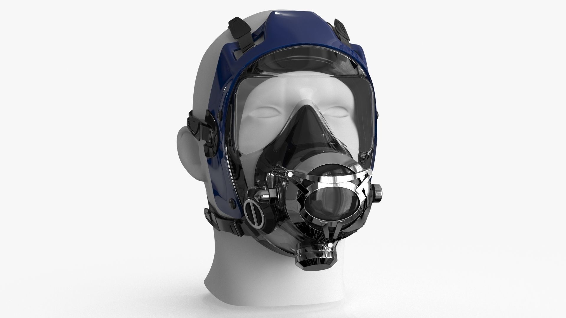Scuba Diving Mask Low-poly 3D model_2