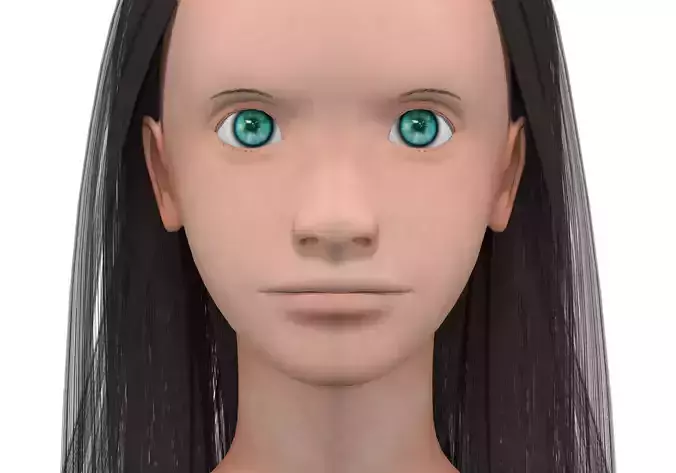 Girl with black hair