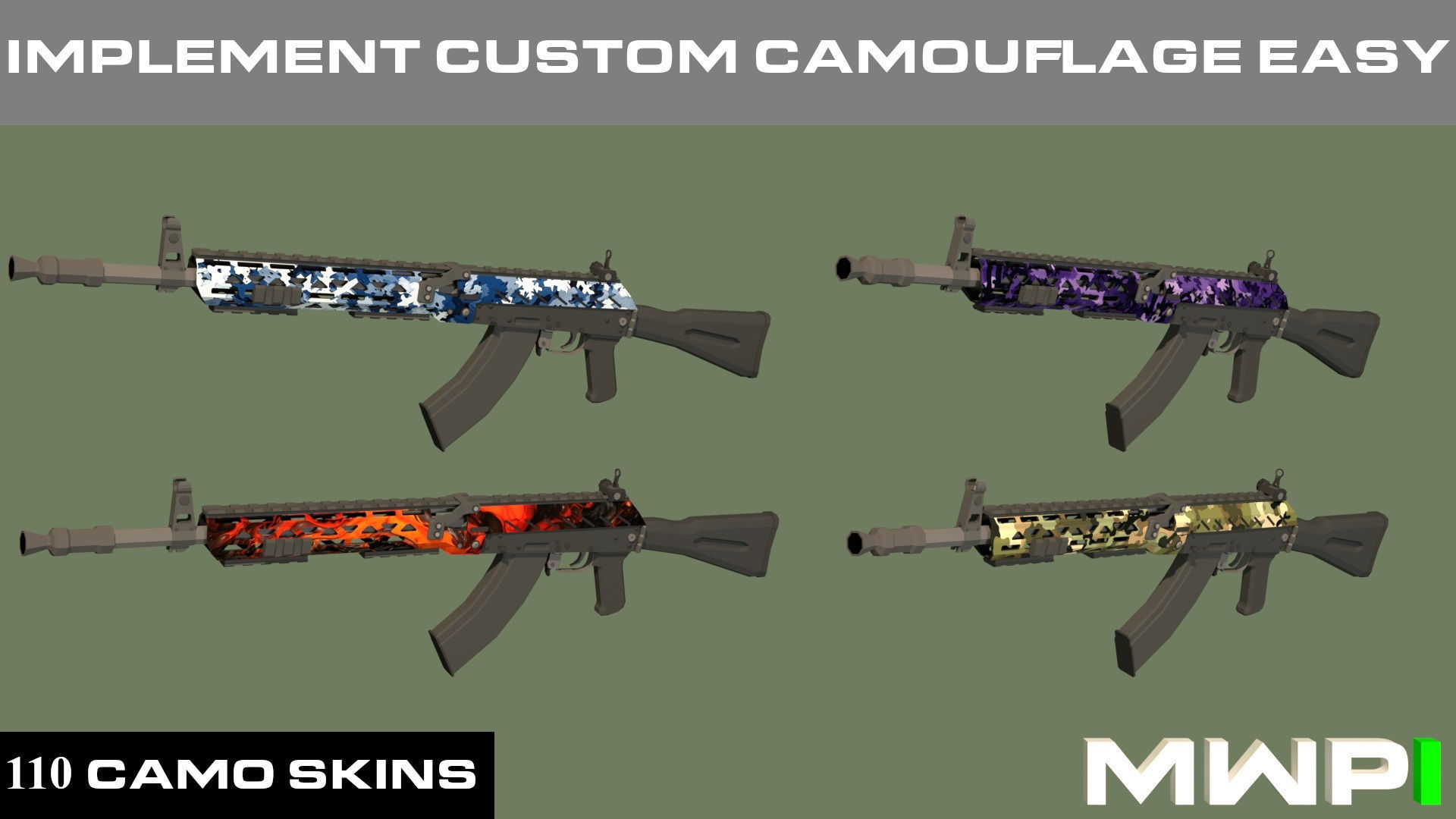 Low Poly Modern Weapon Package 1 Low-poly 3D model_2