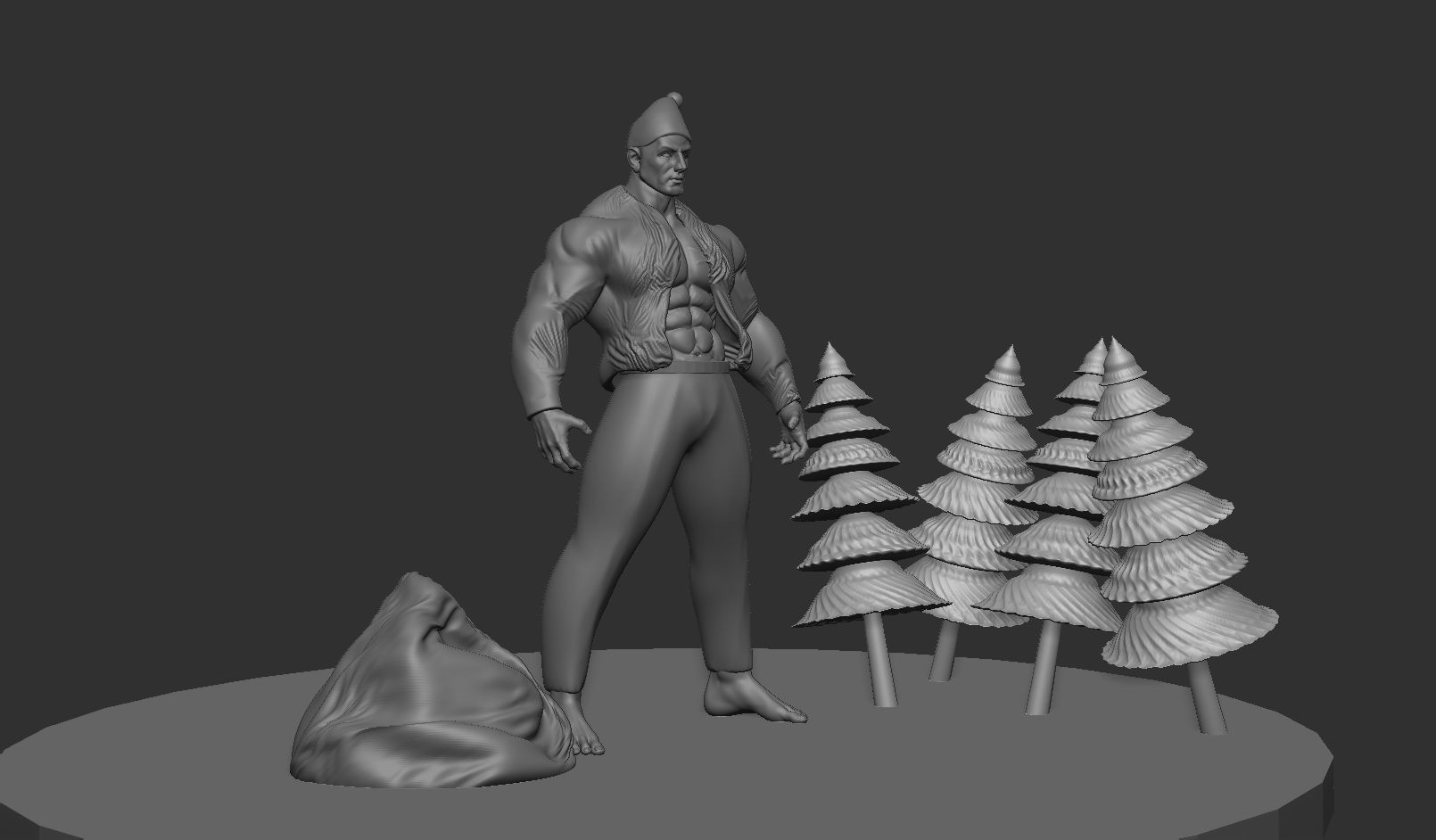 Santa Claus 3D model 3D print model_3