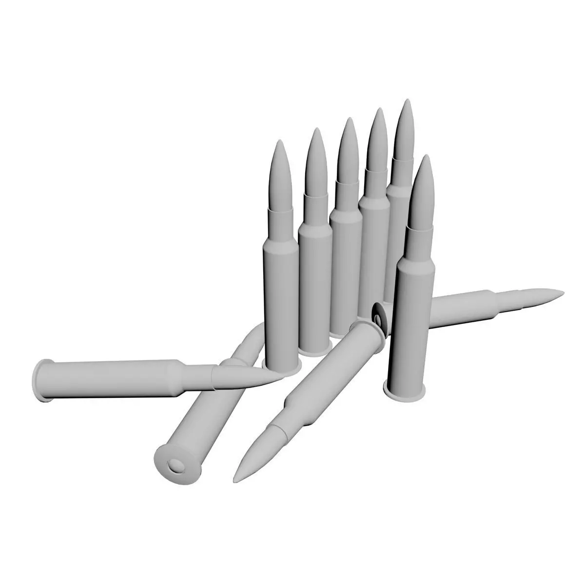 Live cartridge Low-poly 3D model