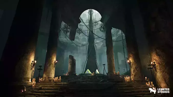 Fantasy Dungeon Environment Low-poly 3D model