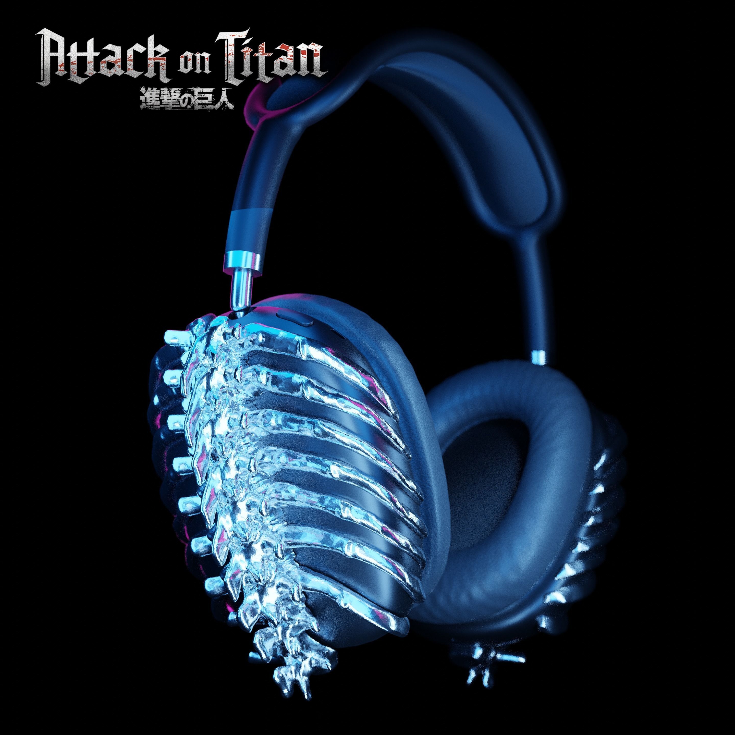 ATTACK ON TITAN - AIRPODS MAX ATTACHMENTS 3D print model_6