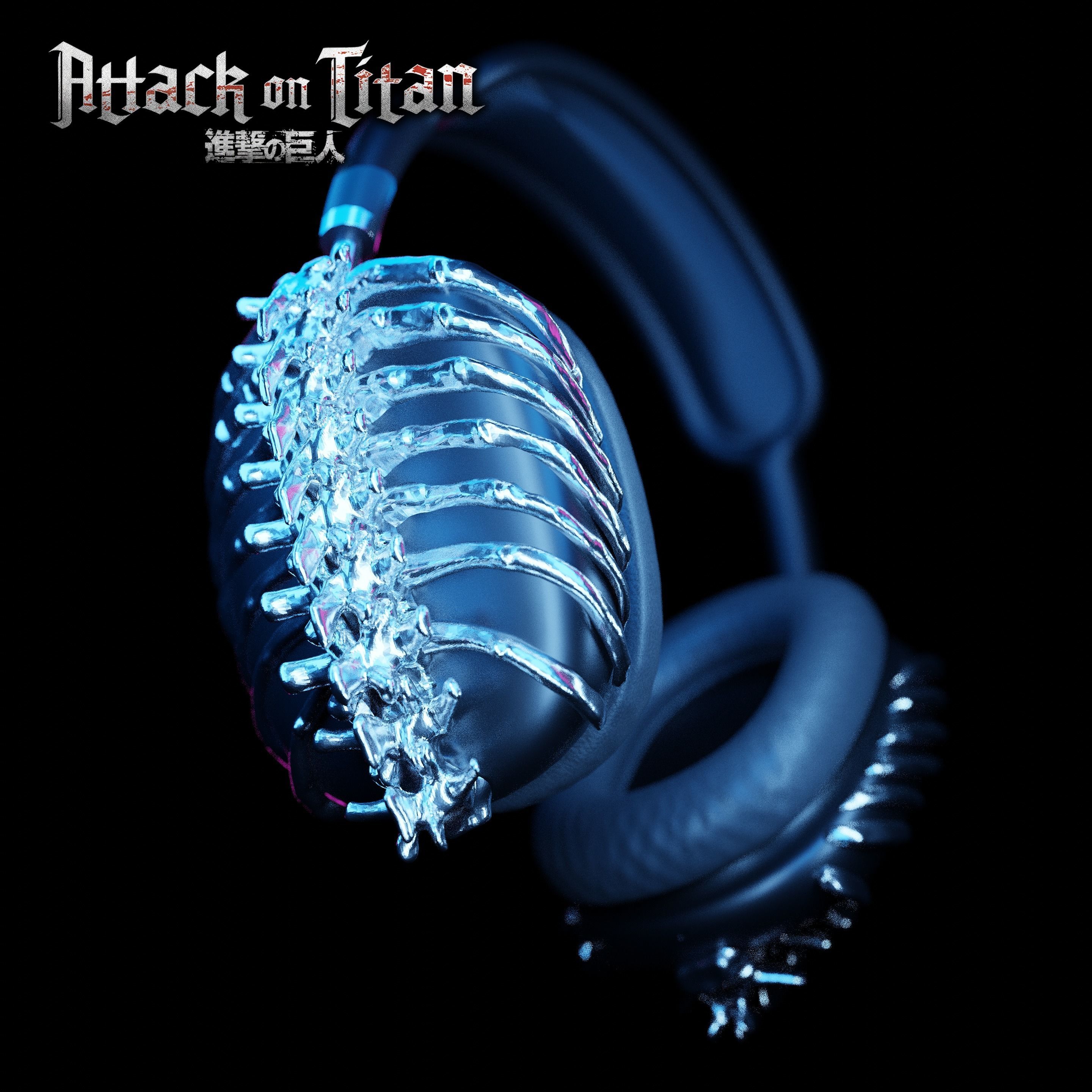 ATTACK ON TITAN - AIRPODS MAX ATTACHMENTS 3D print model_1