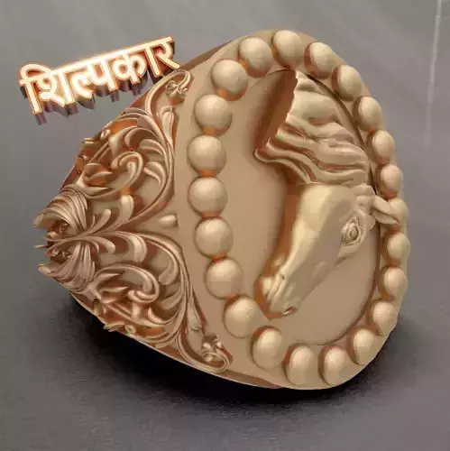 HORSE RING DESIGN   HIGH QUALITY 3D DESIGN 