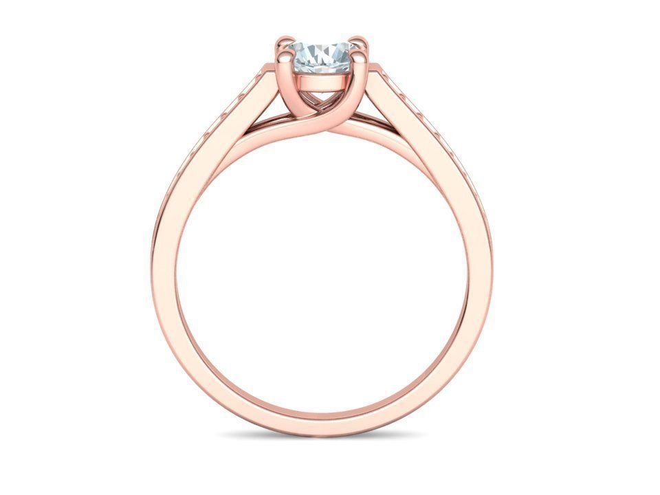 Engagement Solitaire Trellis Ring Half Carat stone 3Dmodel 3D print model_16