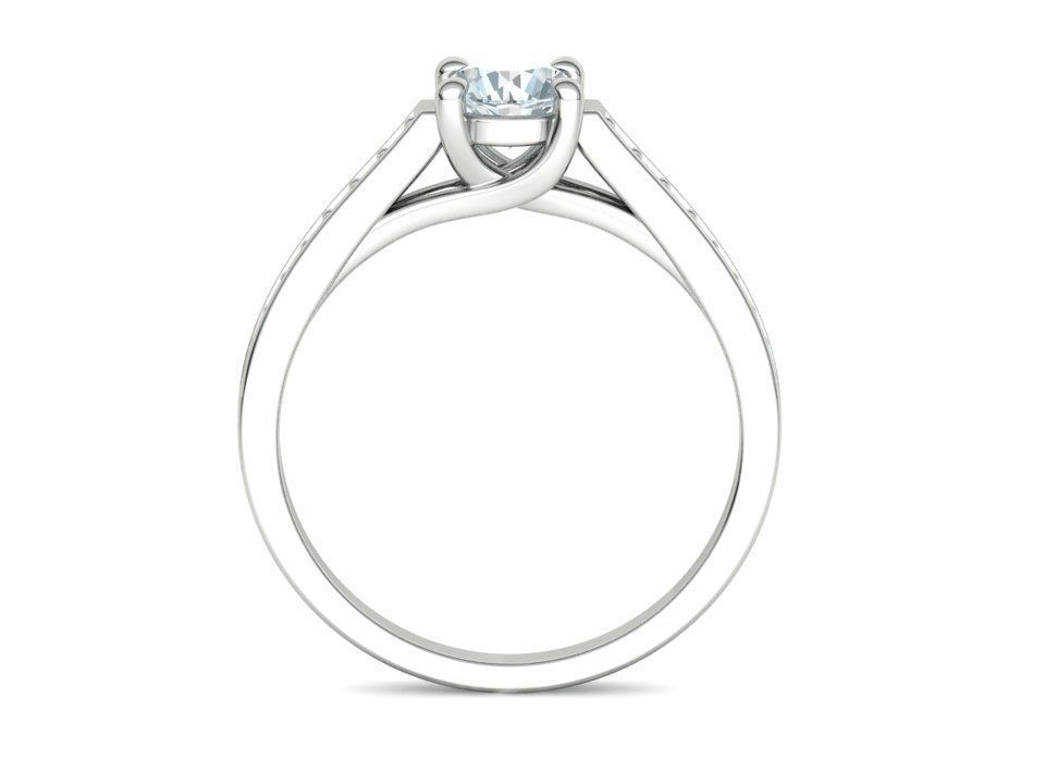 Engagement Solitaire Trellis Ring Half Carat stone 3Dmodel 3D print model_18