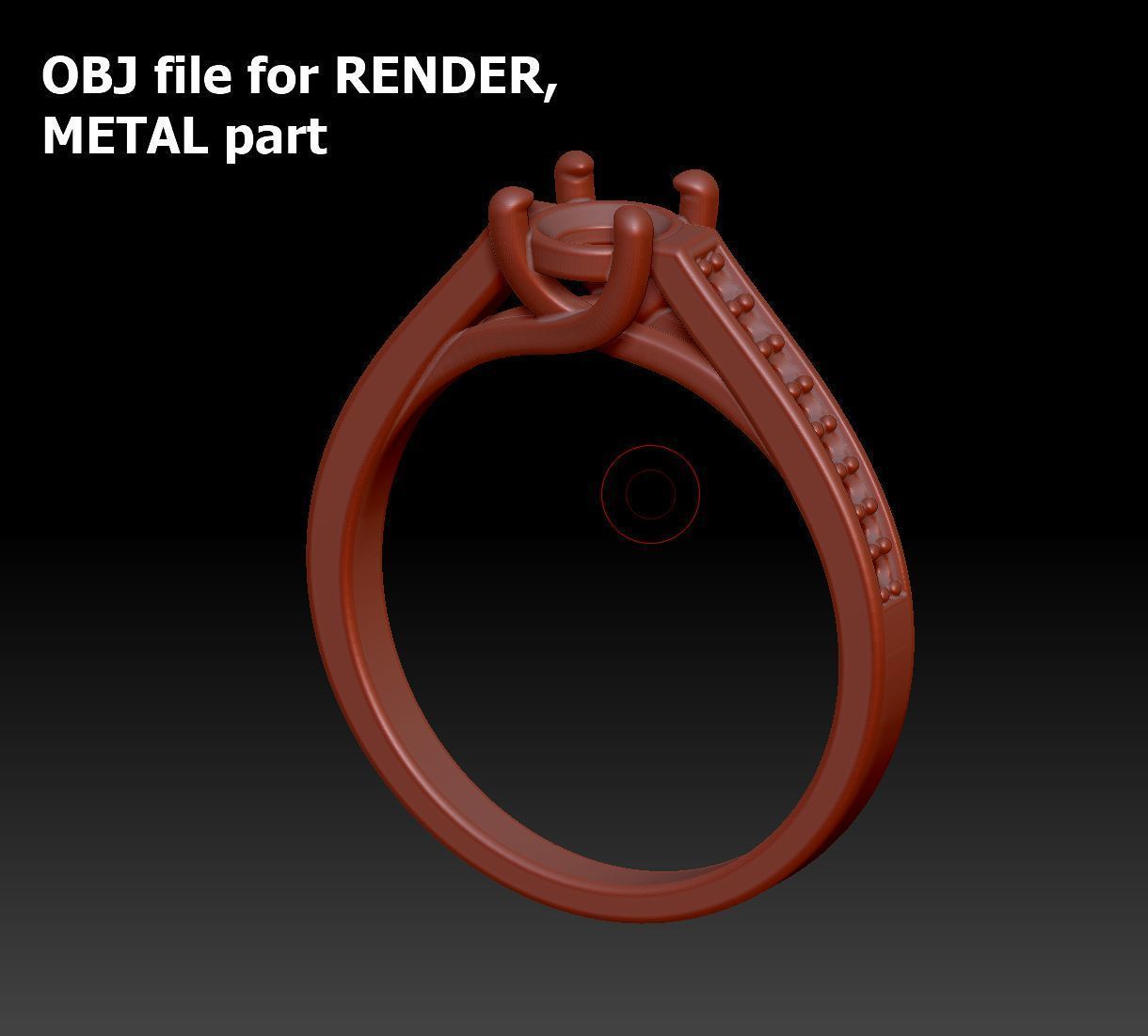 Engagement Solitaire Trellis Ring Half Carat stone 3Dmodel 3D print model_36