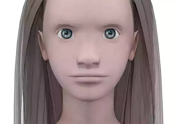 Girl with light gray hair