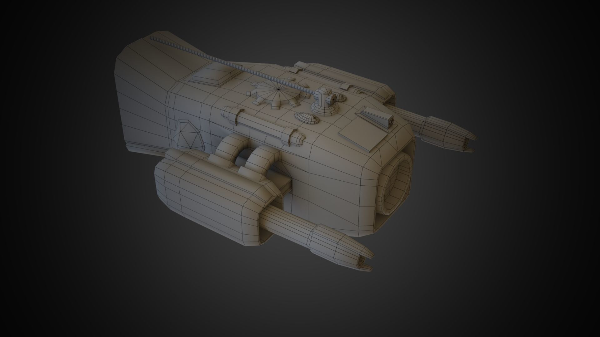 Sci-fi Drone MD-01 Low-poly 3D model_20