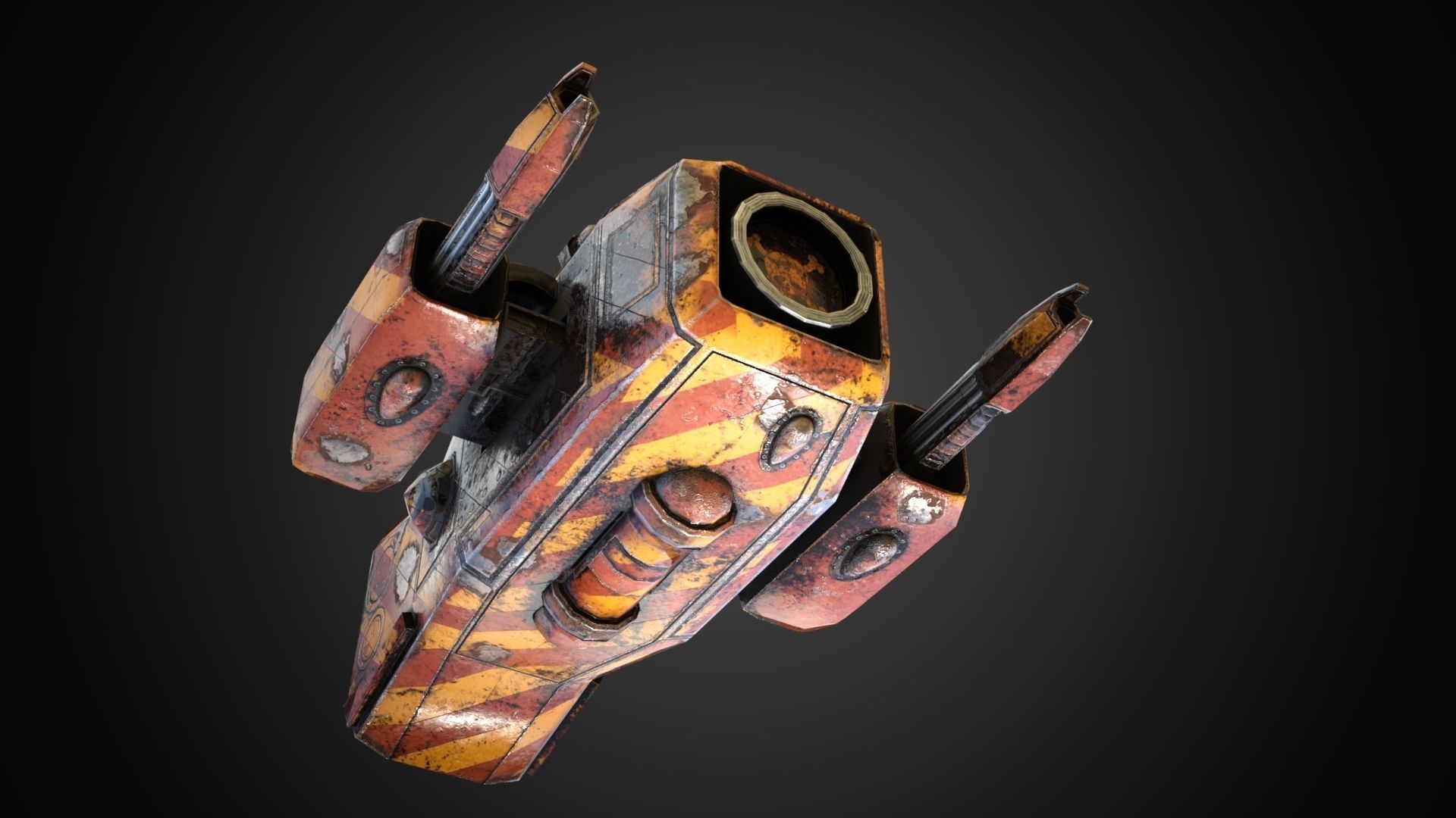 Sci-fi Drone MD-01 Low-poly 3D model_9