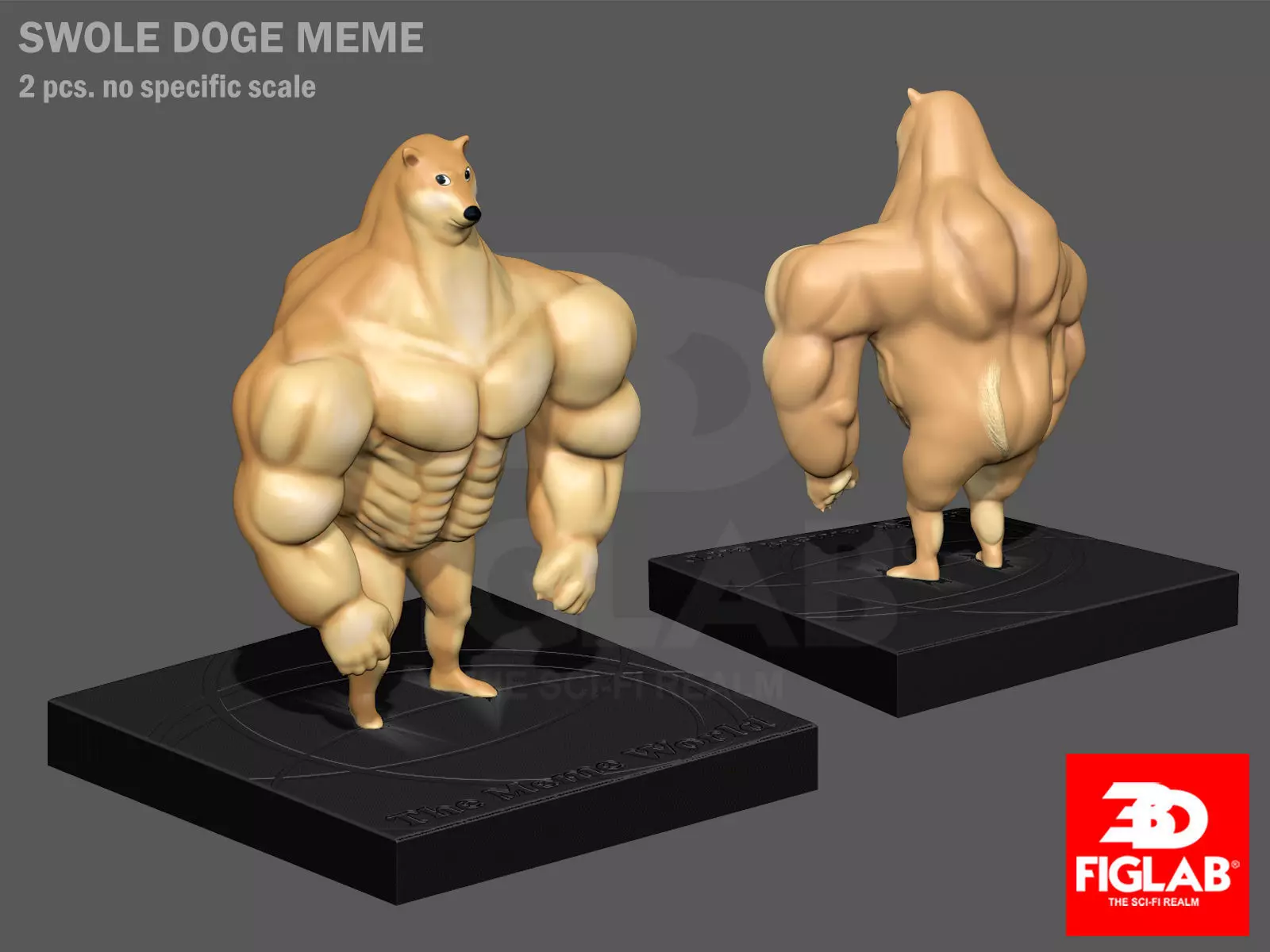SWOLE DOGE MEME 3D model_0